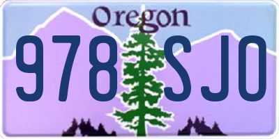 OR license plate 978SJO