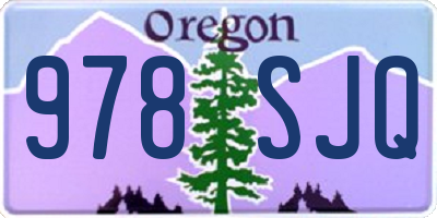 OR license plate 978SJQ