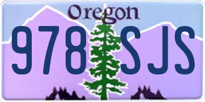 OR license plate 978SJS