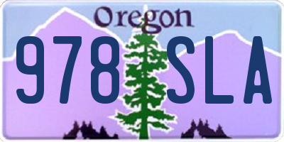 OR license plate 978SLA
