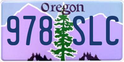 OR license plate 978SLC