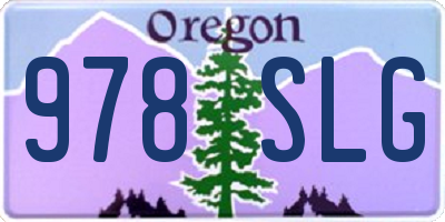 OR license plate 978SLG