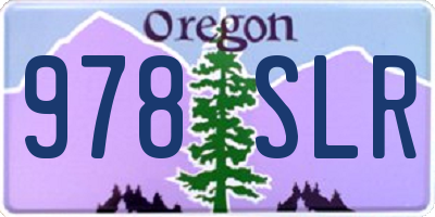 OR license plate 978SLR