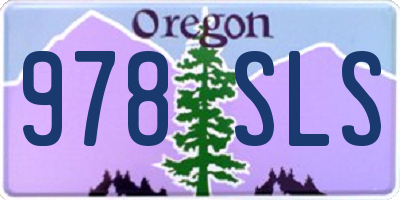 OR license plate 978SLS