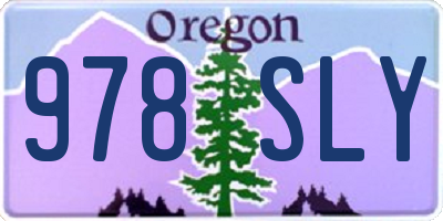 OR license plate 978SLY