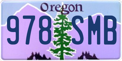OR license plate 978SMB