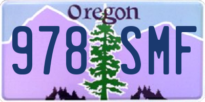 OR license plate 978SMF