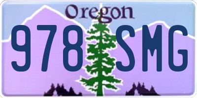 OR license plate 978SMG