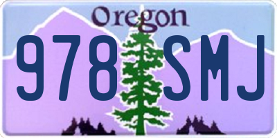 OR license plate 978SMJ
