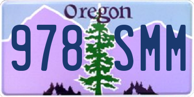OR license plate 978SMM