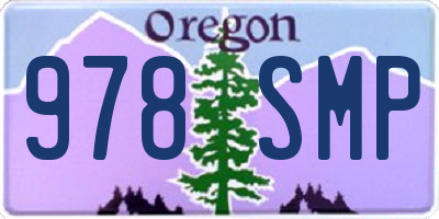 OR license plate 978SMP