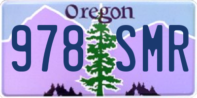 OR license plate 978SMR