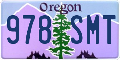 OR license plate 978SMT