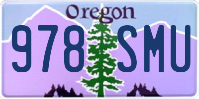 OR license plate 978SMU