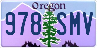 OR license plate 978SMV