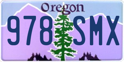 OR license plate 978SMX