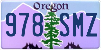 OR license plate 978SMZ