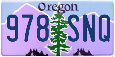 OR license plate 978SNQ