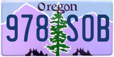 OR license plate 978SOB