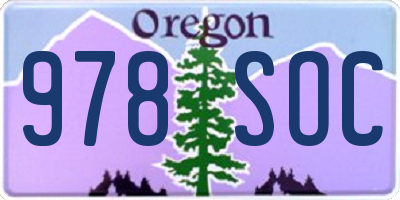 OR license plate 978SOC