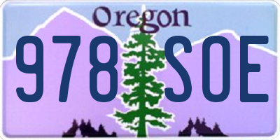 OR license plate 978SOE