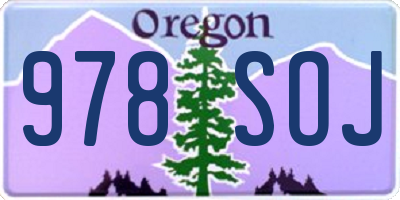 OR license plate 978SOJ