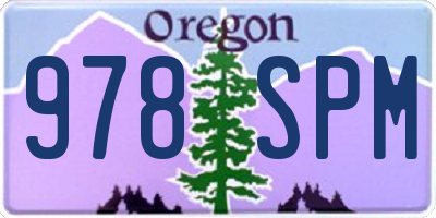 OR license plate 978SPM