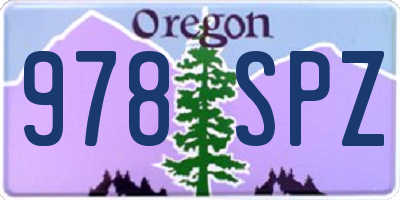 OR license plate 978SPZ