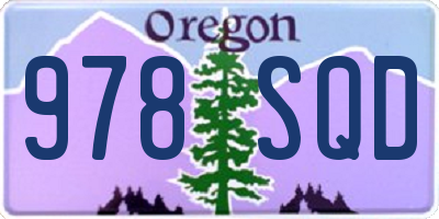 OR license plate 978SQD