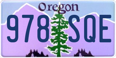 OR license plate 978SQE