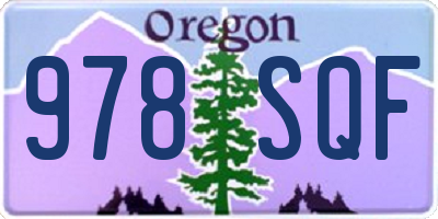 OR license plate 978SQF