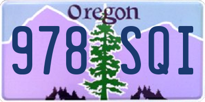 OR license plate 978SQI