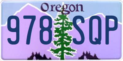 OR license plate 978SQP