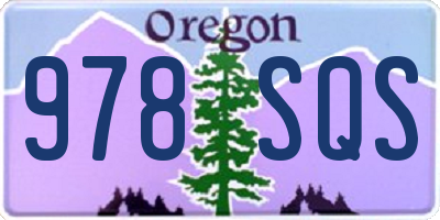 OR license plate 978SQS