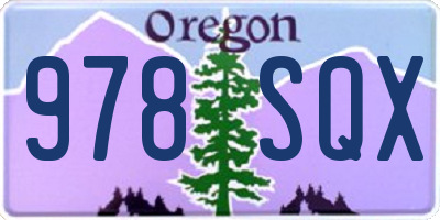 OR license plate 978SQX