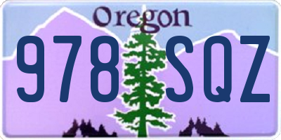 OR license plate 978SQZ
