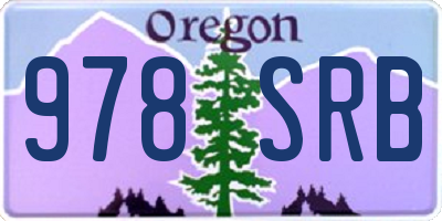 OR license plate 978SRB