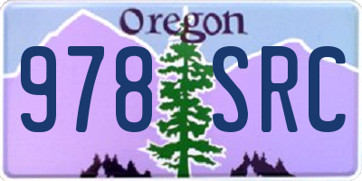 OR license plate 978SRC