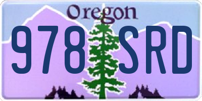 OR license plate 978SRD