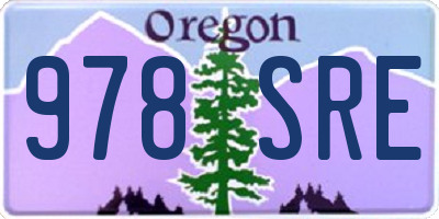 OR license plate 978SRE