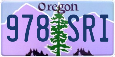 OR license plate 978SRI