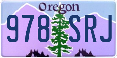 OR license plate 978SRJ