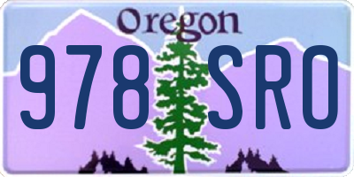 OR license plate 978SRO
