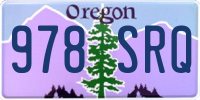 OR license plate 978SRQ