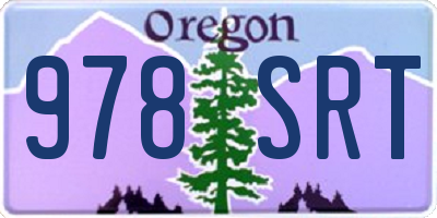 OR license plate 978SRT