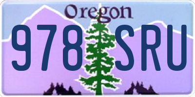 OR license plate 978SRU