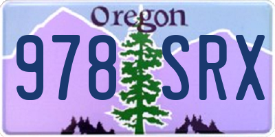 OR license plate 978SRX