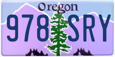 OR license plate 978SRY