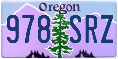OR license plate 978SRZ