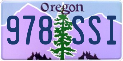 OR license plate 978SSI